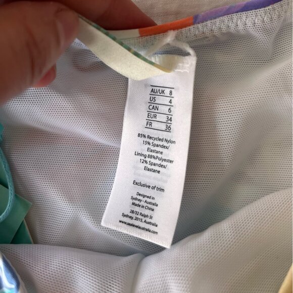 NWT Sea Level Botanica Cross Front Top + Mid Rise Bottom Swim Set 4-6 White - Picture 12 of 15